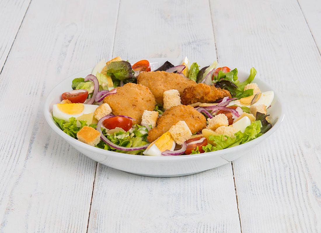 Salade crousty poulet caesar légumes à volonté Flunch.fr