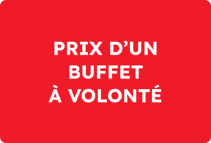 prix d'un buffet à volonté