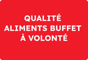 qualité des aliments dans un buffet à volonté