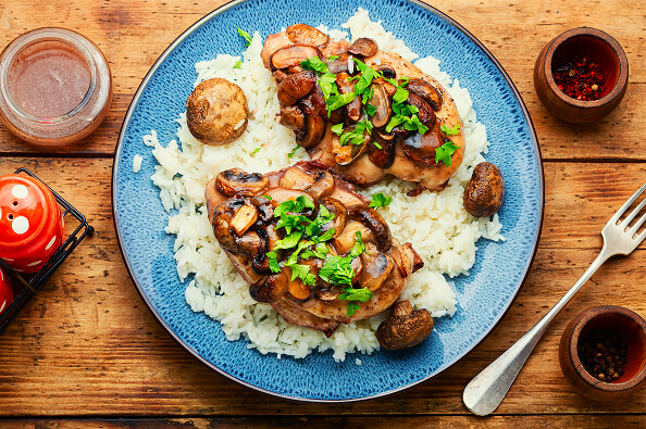 poulet champignons