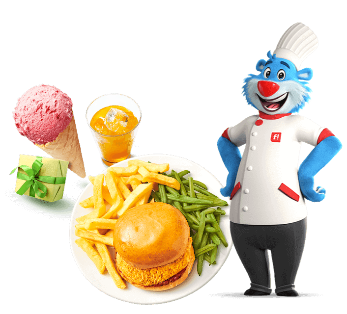 Burger poulet avec flunchy