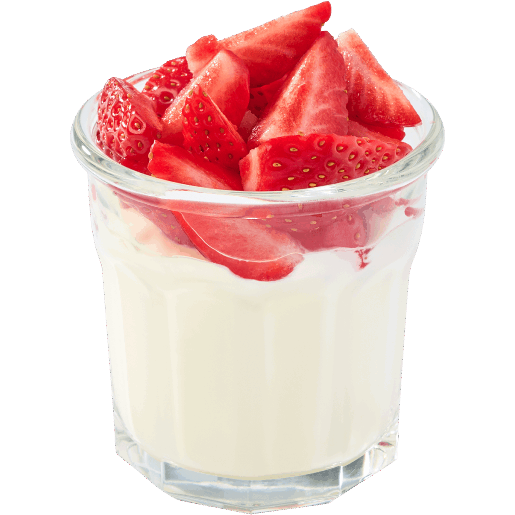 fromage blanc aux fraises
