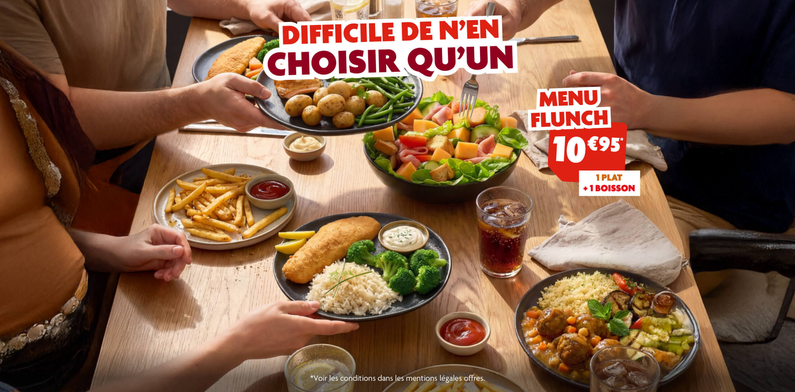 Menu flunch grandes salades