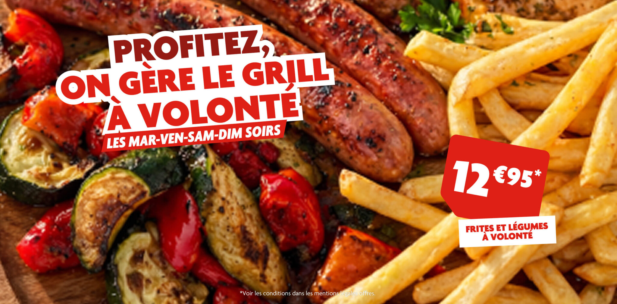 Soirées à volontée assiette grill
