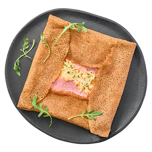 Galette jambon fromage