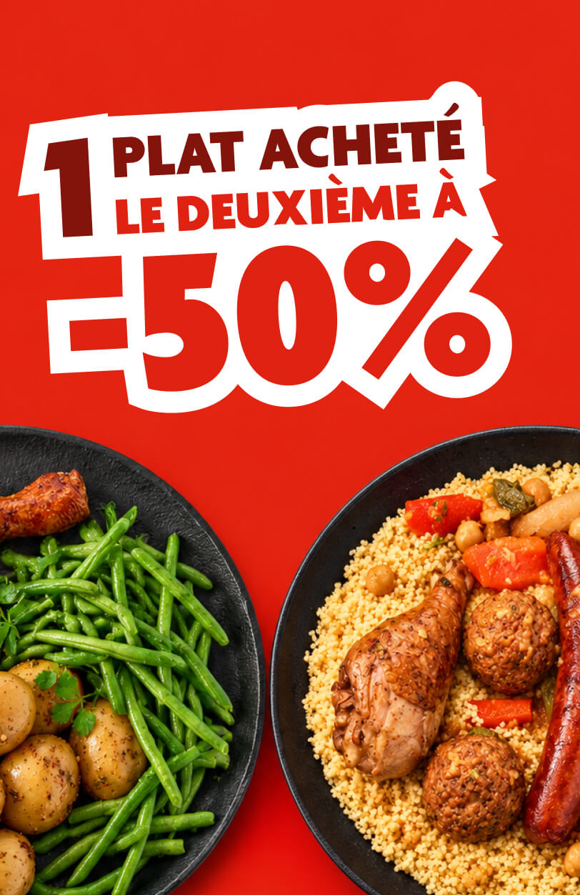 offre renfort 2ème plat à - 50%